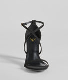 Get ready for any event with the Ultra Modern Chic Strappy Nubuck Block Heels in black, an essential start to creating a versatile outfit for women for parties, cocktail hours, or Valentine's Day events.