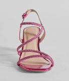 The cute and comfy style of the Glamour Up Rhinestone Strappy Metallic Heels as your prom shoes creates a stand out look to complete your prom dress look!