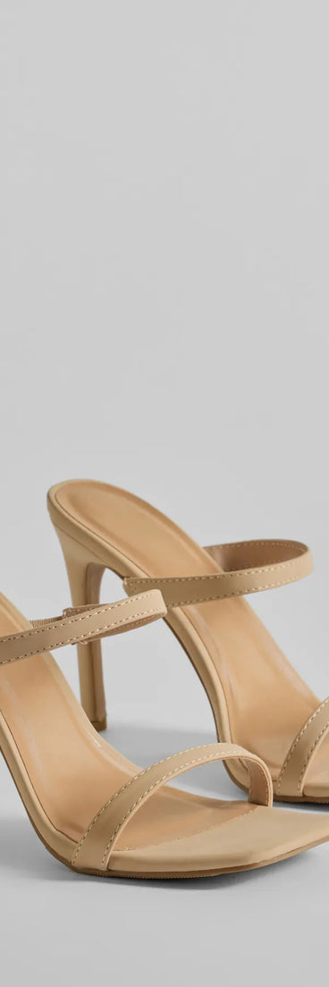 Elevate your work wardrobe with the High Priority Strappy Stiletto Heels in nude, a versatile women's shoe perfect for the office; that combines style with comfort for seamless desk-to-dinner transitions.