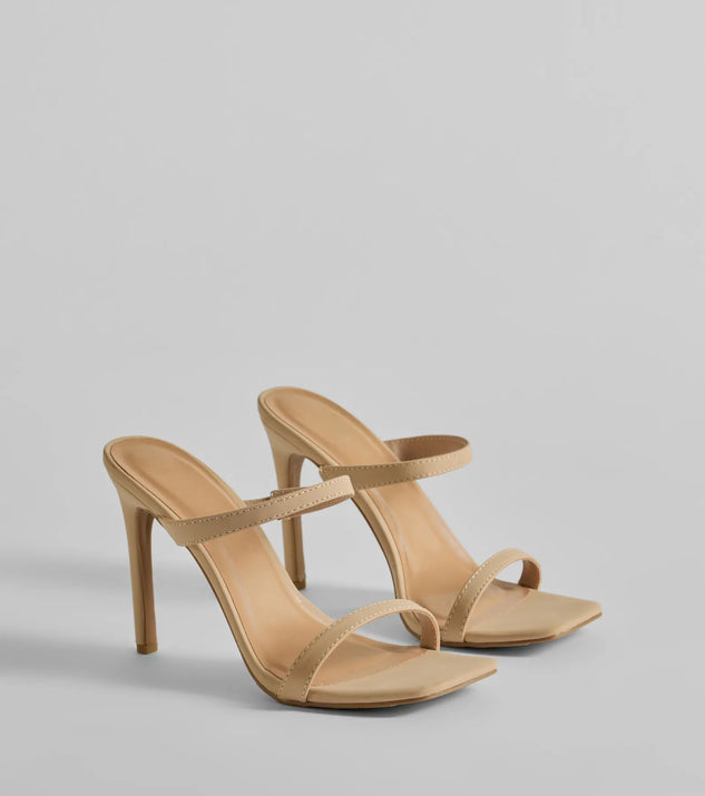 Elevate your work wardrobe with the High Priority Strappy Stiletto Heels in nude, a versatile women's shoe perfect for the office; that combines style with comfort for seamless desk-to-dinner transitions.
