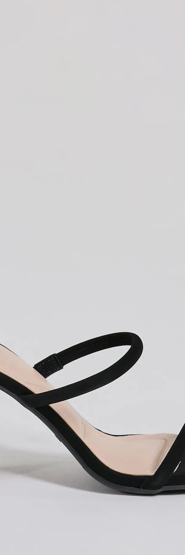 Evening Look Strappy Nubuck Block Heels