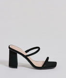 Evening Look Strappy Nubuck Block Heels
