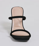 Evening Look Strappy Nubuck Block Heels