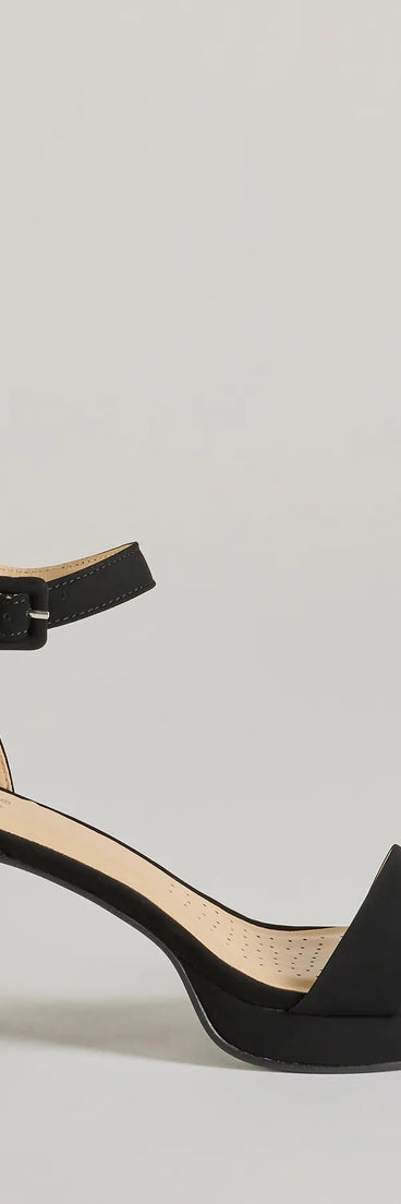 Elevate your work wardrobe with the Elevated Glam Platform Block Heels in black, a versatile women's shoe perfect for the office; that combines style with comfort for seamless desk-to-dinner transitions.