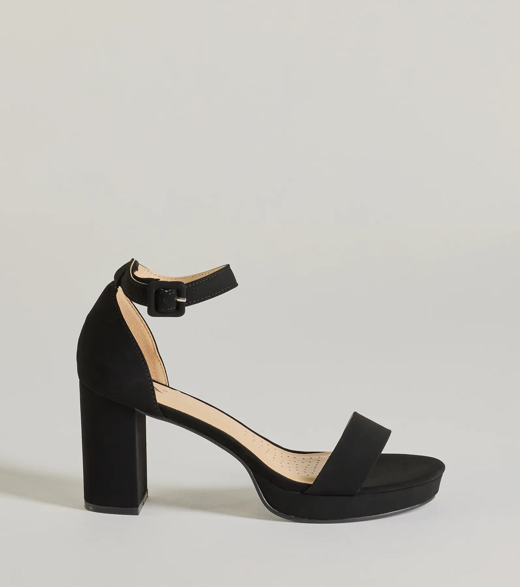 Elevated Glam Platform Block Heels & Windsor