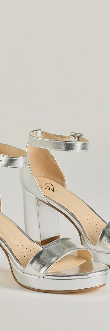 
Upgrade your style game for 2025 with the Shimmer and Shine Metallic Platform Block Heels in silver, perfect for any fashion-forward wardrobe.