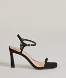 Get inspired with the Style Pop Square Toe Nubuck Stiletto Heels, a feed-worthy black piece that’s part of Windsor's updated and curated women’s clothing edit packed with must-have fall outfit ideas.