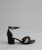 Style Pop Square Toe Nubuck Stiletto Heels