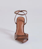 Get ready for any event with the Diva Delight Pointed Toe Stiletto Heels in brown, an essential start to creating a versatile holiday outfit for women for holiday parties, cocktail hours, or NYE events.