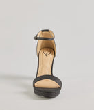 The Sparkle And Glow Glitter Mesh Platform Heels in black is an elevated pick for your best outfit yet, effortlessly delivering a polished look that's sure to turn heads at any celebration.