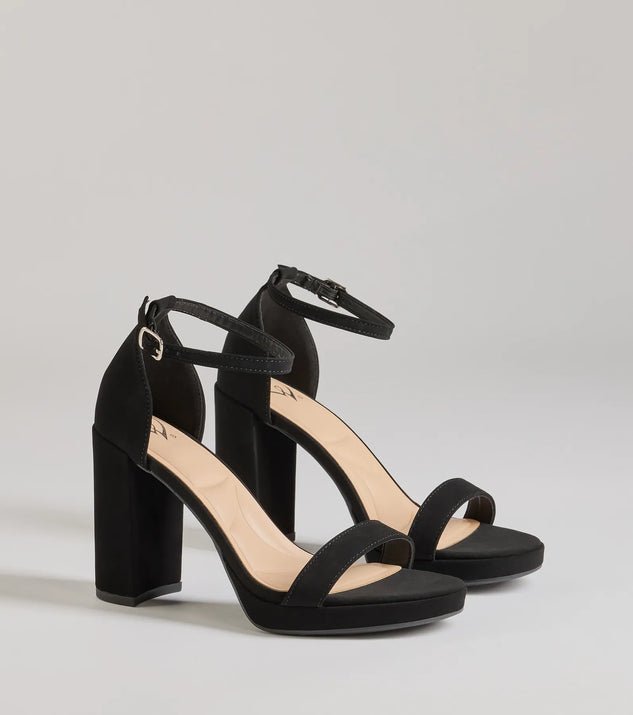 Elevate your work wardrobe with the Classic Fave Faux Nubuck Block Heels in black, a versatile women's shoe perfect for the office; that combines style with comfort for seamless desk-to-dinner transitions.
