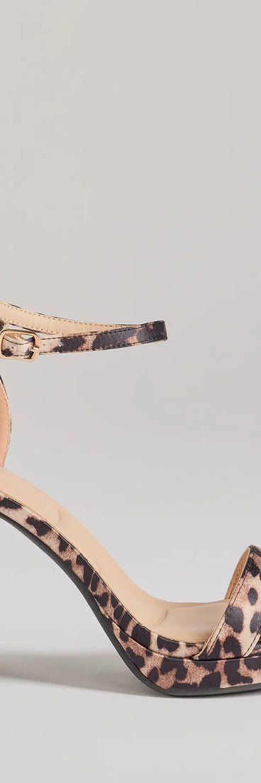 Untamed Glam Leopard Print Block Heels, a trendy leopard print addition to women's going-out outfits, is ideal for Christmas party outfits, chic NYE attire, or winter night-out looks that keep you on-trend!