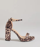 Untamed Glam Leopard Print Block Heels, a trendy leopard print addition to women's going-out outfits, is ideal for Christmas party outfits, chic NYE attire, or winter night-out looks that keep you on-trend!