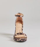 Untamed Glam Leopard Print Block Heels, a trendy leopard print addition to women's going-out outfits, is ideal for Christmas party outfits, chic NYE attire, or winter night-out looks that keep you on-trend!