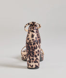 Untamed Glam Leopard Print Block Heels, a trendy leopard print addition to women's going-out outfits, is ideal for Christmas party outfits, chic NYE attire, or winter night-out looks that keep you on-trend!