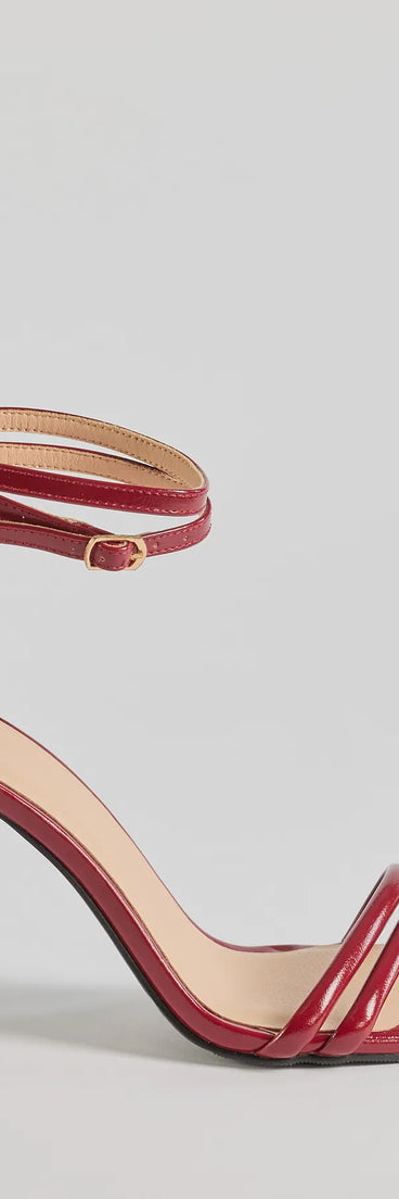 Elevate your work wardrobe with the Sleek Moves Faux Leather Stiletto Heels in wine, a versatile women's shoe perfect for the office; that combines style with comfort for seamless desk-to-dinner transitions.