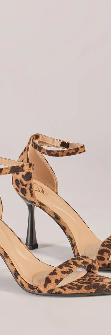 Step into style with the Wildly Luxe Leopard Print Stiletto Heels, leopard print heels made to complete your Windsor look with comfort and glam in mind.