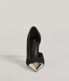 Elevate your work wardrobe with the Country Chic Western Toe Cap Stiletto Pumps in black, a versatile women's shoe perfect for the office; that combines style with comfort for seamless desk-to-dinner transitions.