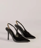 Elevate your work wardrobe with the Sleek Strut Slingback Stiletto Pumps in black, a versatile women's shoe perfect for the office; that combines style with comfort for seamless desk-to-dinner transitions.