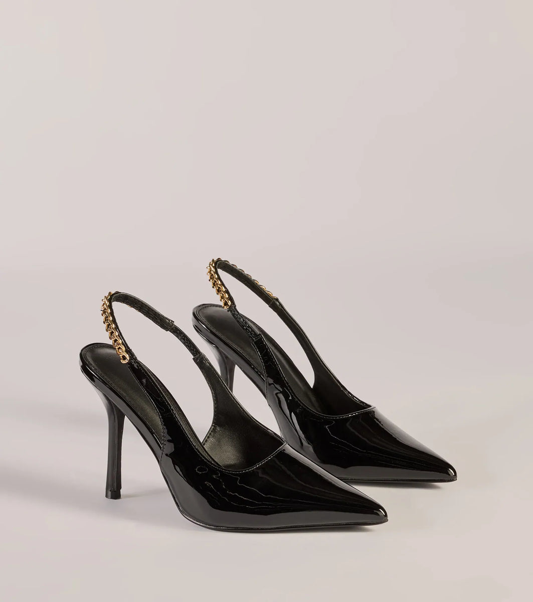 Sleek Strut Slingback Stiletto Pumps & Windsor