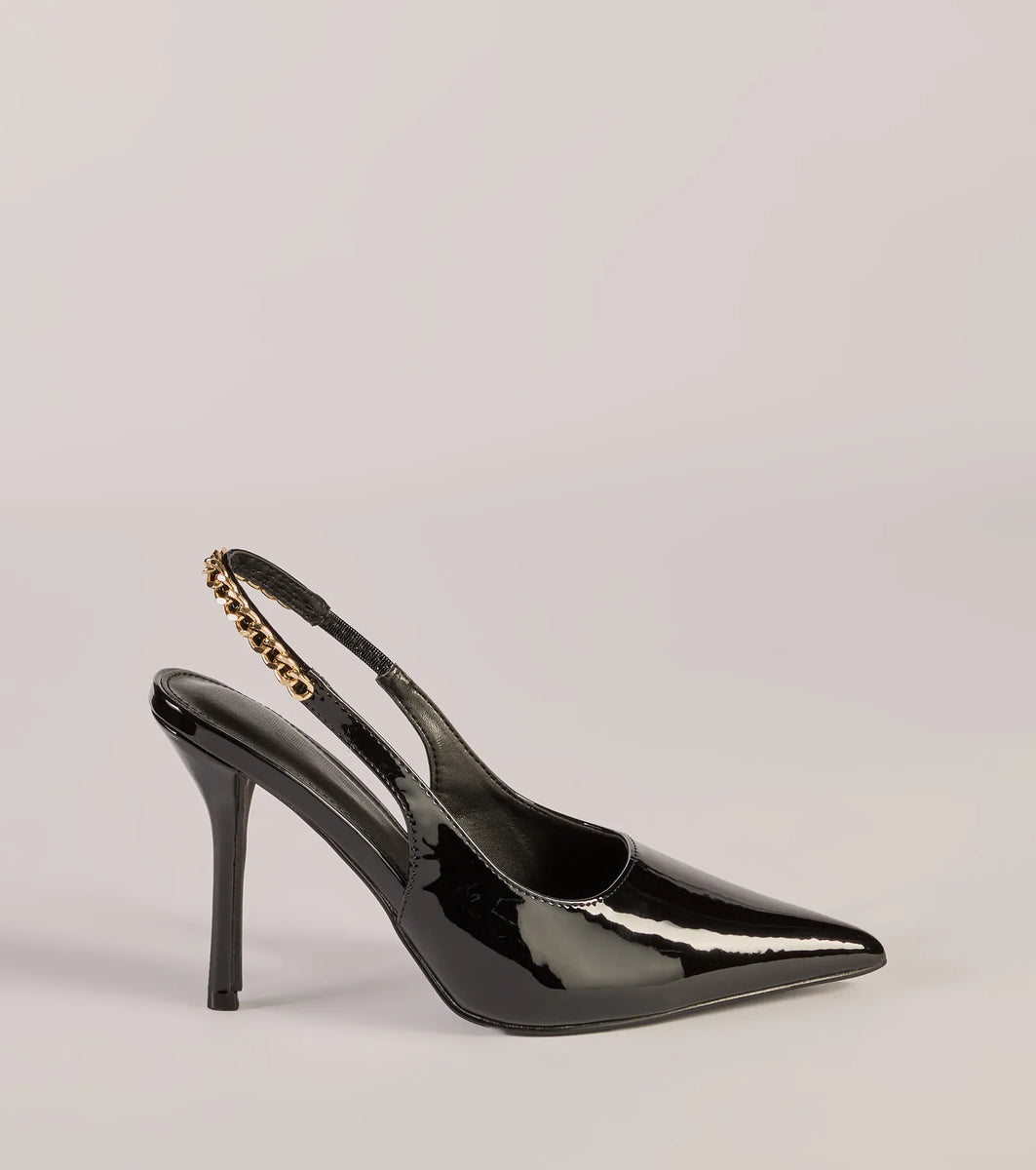 Sleek Strut Slingback Stiletto Pumps & Windsor