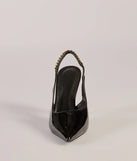 Elevate your work wardrobe with the Sleek Strut Slingback Stiletto Pumps in black, a versatile women's shoe perfect for the office; that combines style with comfort for seamless desk-to-dinner transitions.