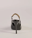 Elevate your work wardrobe with the Sleek Strut Slingback Stiletto Pumps in black, a versatile women's shoe perfect for the office; that combines style with comfort for seamless desk-to-dinner transitions.
