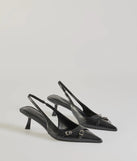 The Raise The Bar Kitten Heel Mules are women's black shoes for work, featuring a sleek silhouette and cushioned sole for all-day comfort, and are a trendy choice for professional or business casual outfits.