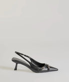 The Raise The Bar Kitten Heel Mules are women's black shoes for work, featuring a sleek silhouette and cushioned sole for all-day comfort, and are a trendy choice for professional or business casual outfits.