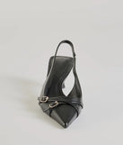 The Raise The Bar Kitten Heel Mules are women's black shoes for work, featuring a sleek silhouette and cushioned sole for all-day comfort, and are a trendy choice for professional or business casual outfits.