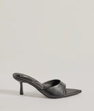 Elevate your work wardrobe with the Wild Instinct Kitten Stiletto Heels in black, a versatile women's shoe perfect for the office; that combines style with comfort for seamless desk-to-dinner transitions.