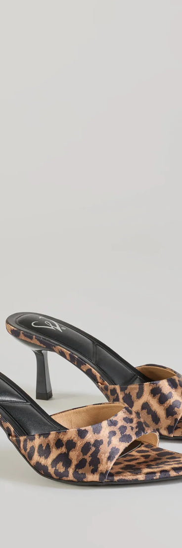 Elevate your work wardrobe with the Wild Instinct Kitten Stiletto Heels in leopard print, a versatile women's shoe perfect for the office; that combines style with comfort for seamless desk-to-dinner transitions.
