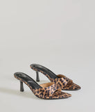 Elevate your work wardrobe with the Wild Instinct Kitten Stiletto Heels in leopard print, a versatile women's shoe perfect for the office; that combines style with comfort for seamless desk-to-dinner transitions.