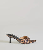 Elevate your work wardrobe with the Wild Instinct Kitten Stiletto Heels in leopard print, a versatile women's shoe perfect for the office; that combines style with comfort for seamless desk-to-dinner transitions.