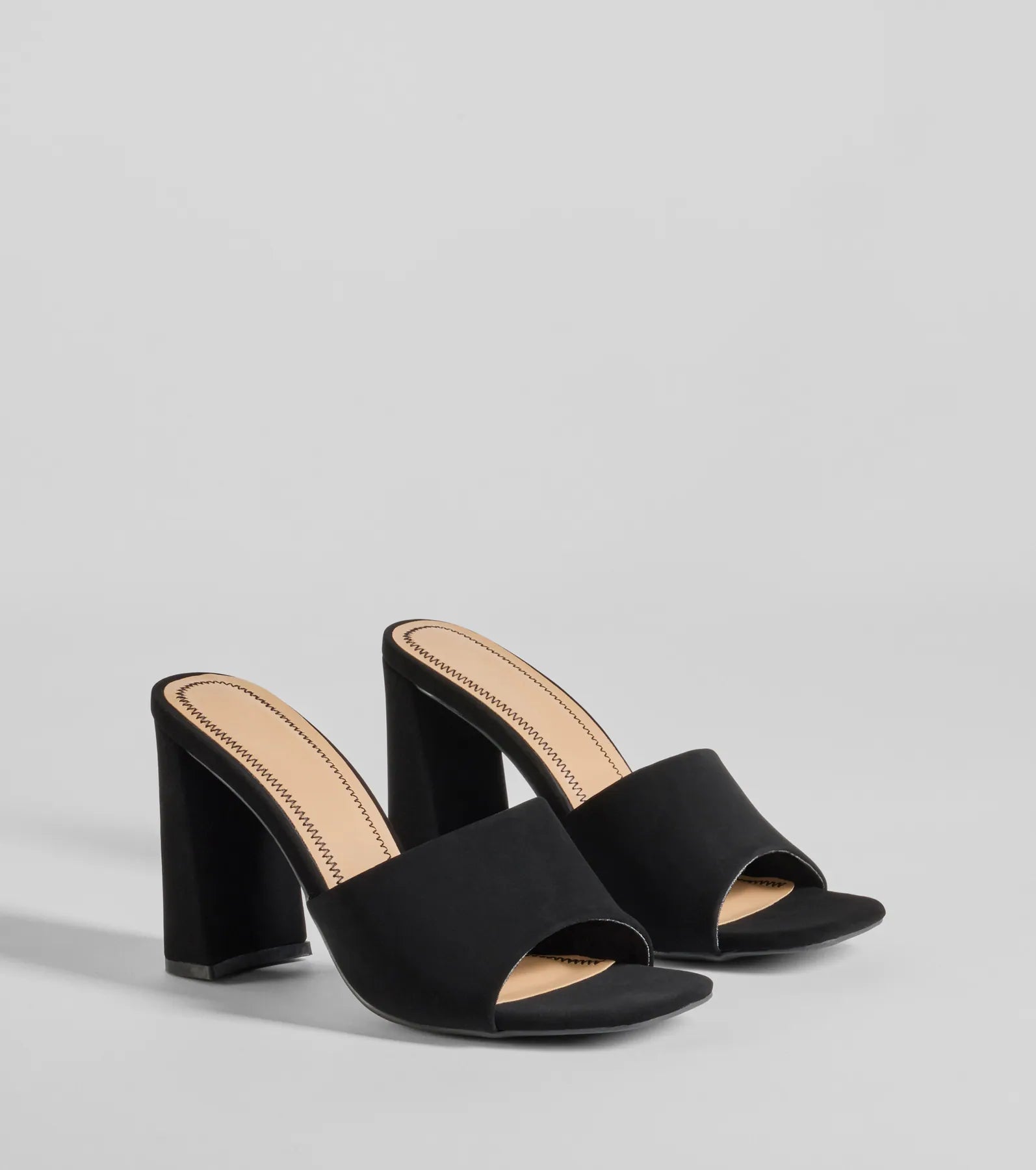 Stylish As Ever Square Toe Nubuck Block Heels | Windsor