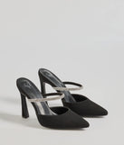 Chic Shine Rhinestone Strap Stiletto Pumps