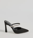 Chic Shine Rhinestone Strap Stiletto Pumps