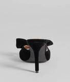 Adorably Luxe Velvet Bow Strap Stiletto Mules