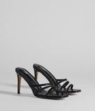 Staying Out Tonight Rhinestone Strappy Stiletto Heels