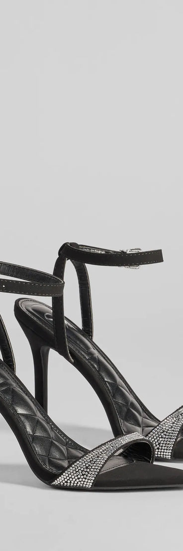 Sparkly Chic Rhinestone Strap Stiletto Heels