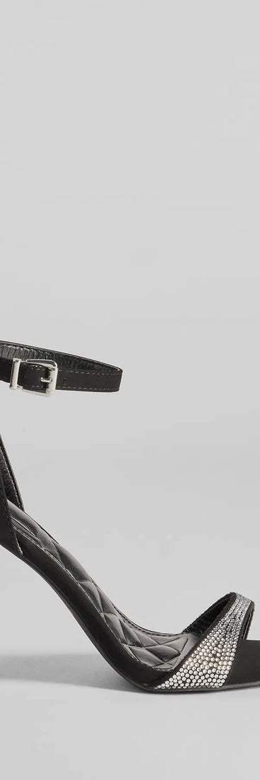 Sparkly Chic Rhinestone Strap Stiletto Heels