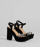 Dazzling Spotlight Rhinestone Platform Heels