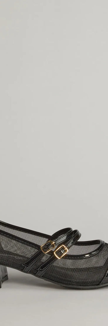 Elevate your work wardrobe with the So Iconic Faux Leather Mary Jane Block Heels in black, a versatile women's shoe perfect for the office; that combines style with comfort for seamless desk-to-dinner transitions.