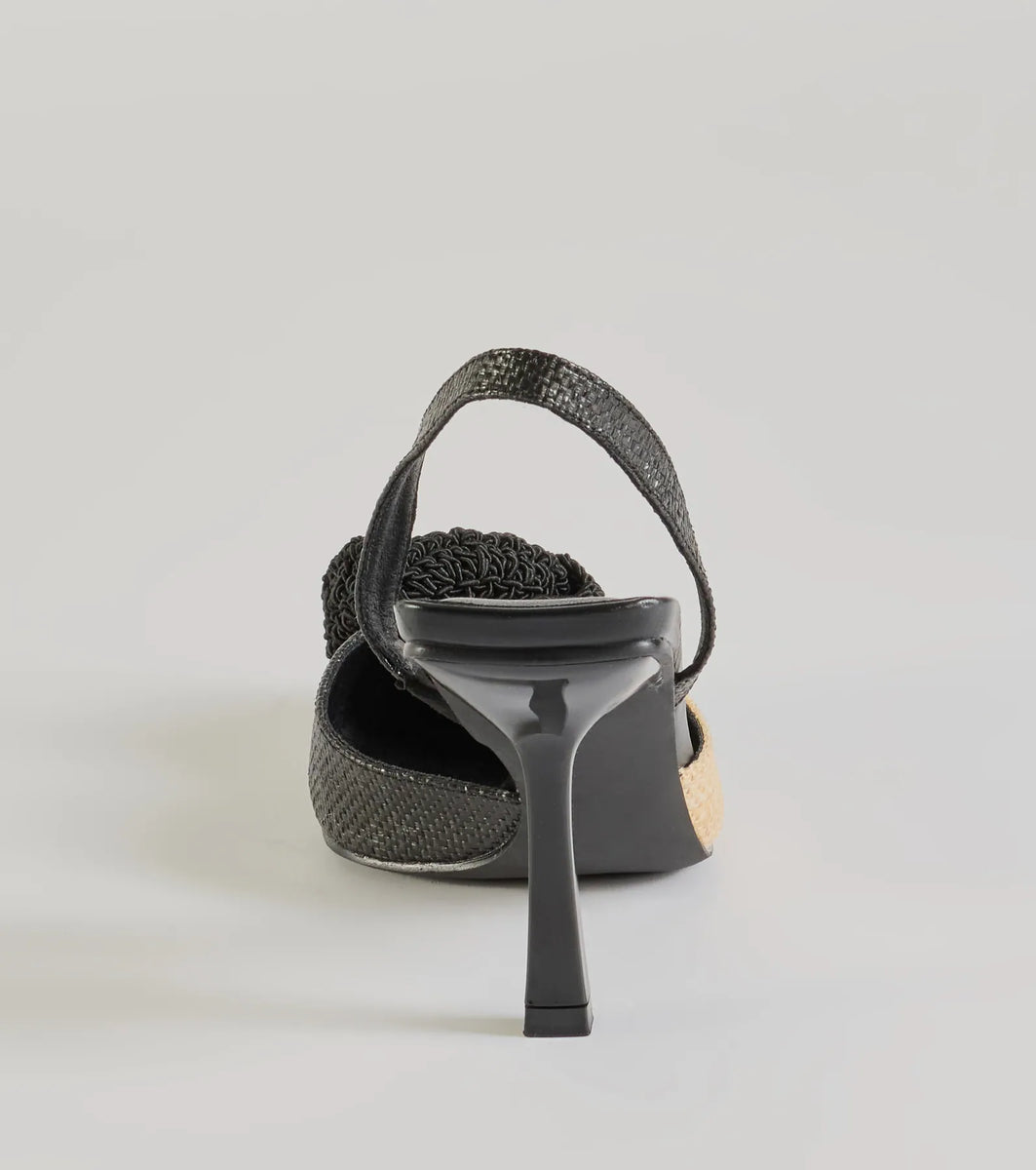 Trendy Fab Raffia Flower Stiletto Pumps & Windsor