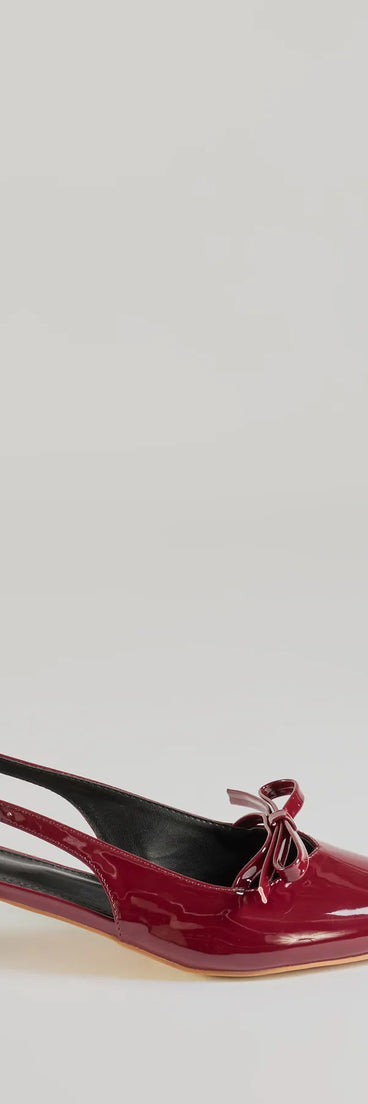 The Adorably Sleek Bow Strap Kitten Heel Pumps in wine is an elevated pick for your best outfit yet, effortlessly delivering a polished look that's sure to turn heads at any celebration.