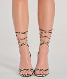
Upgrade your style game for 2025 with the Laced Up Rhinestone Stiletto Heels in zebra print, perfect for any fashion-forward wardrobe.