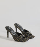 Sophisticated Charm Houndstooth Mules