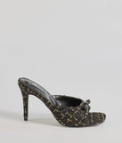 Sophisticated Charm Houndstooth Mules