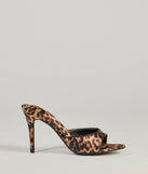 Ever So Fierce Leopard Satin Stiletto Mules