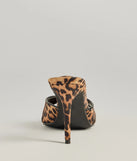 Ever So Fierce Leopard Satin Stiletto Mules